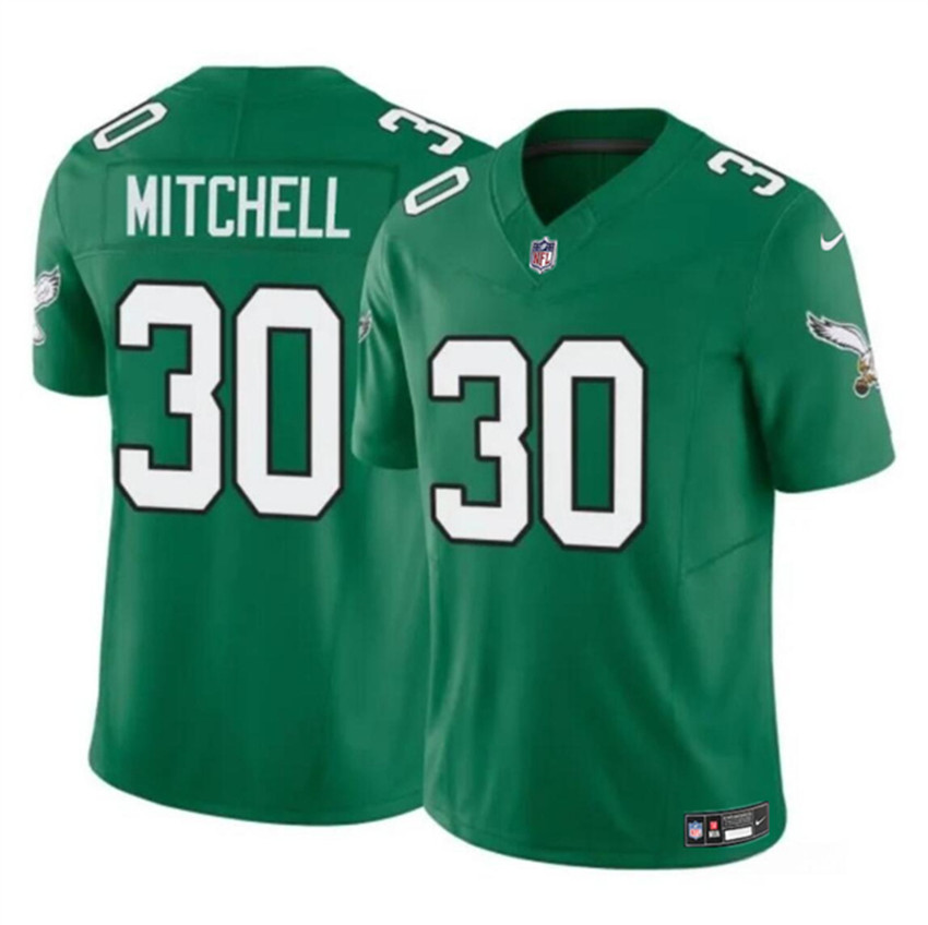 Men's Kelly Green Philadelphia Eagles #30 Quinyon Mitchell 2024 Draft F.U.S.E Vapor Untouchable Limited Stitched Football Jersey